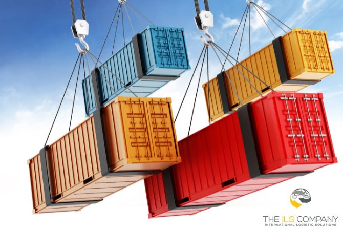 Shipping containers being lifted by cranes, symbolizing global trade and logistics affected by Mexico-U.S. tariffs 2025.