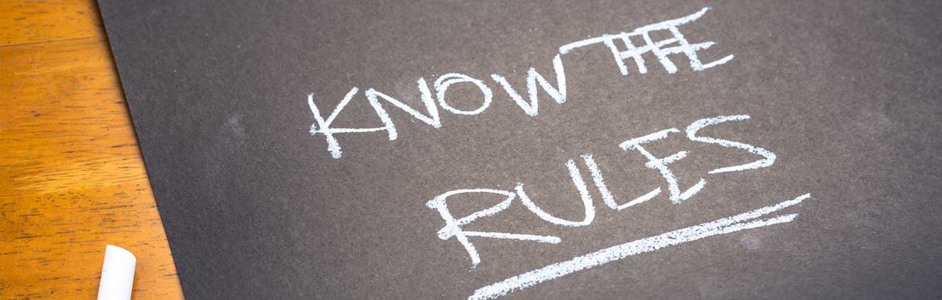 "Know the rules" with chalk
