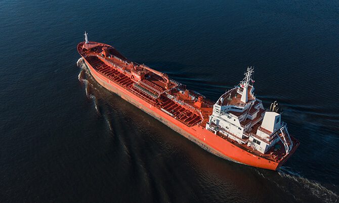 Bulk cargo and oil tanker representing ocean freight services